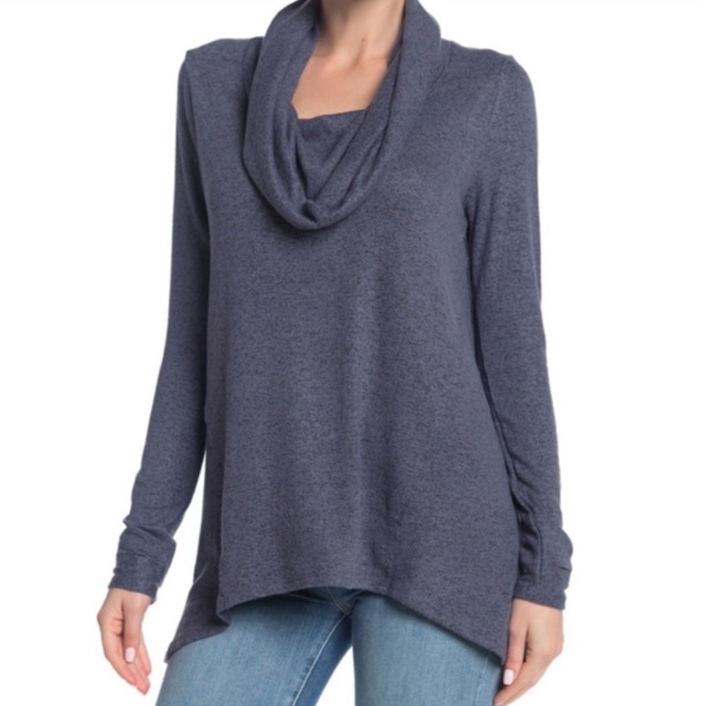 Max & MIA Knit Cowl Neck Sweater Pullover